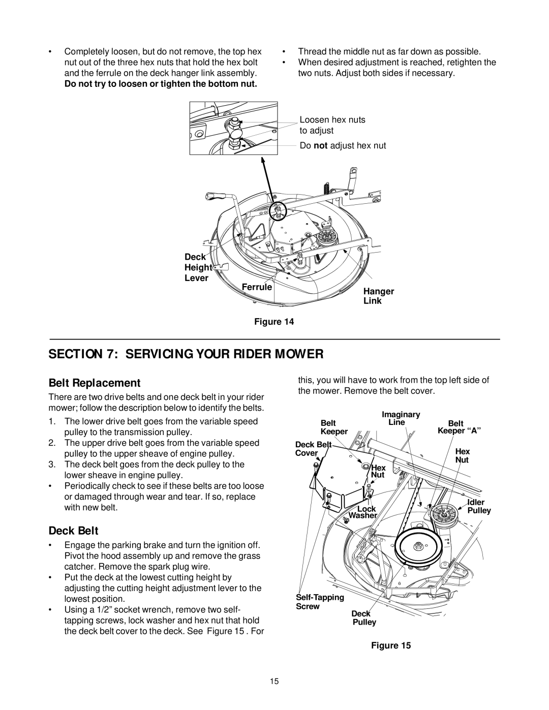 Yard-Man 13B-325-401 manual Servicing Your Rider Mower, Belt Replacement, Deck Belt 