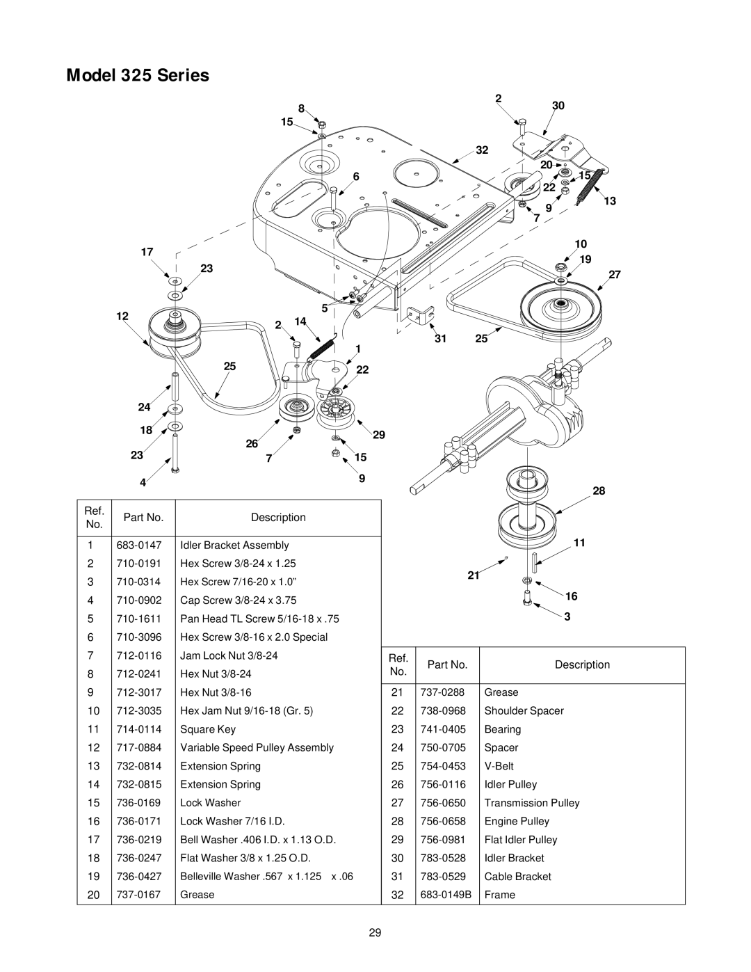 Yard-Man 13B-325-401 manual Description 683-0147 