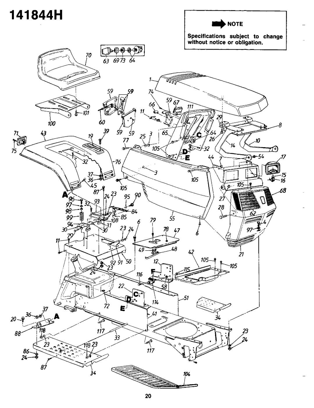 Yard-Man 141844H manual 