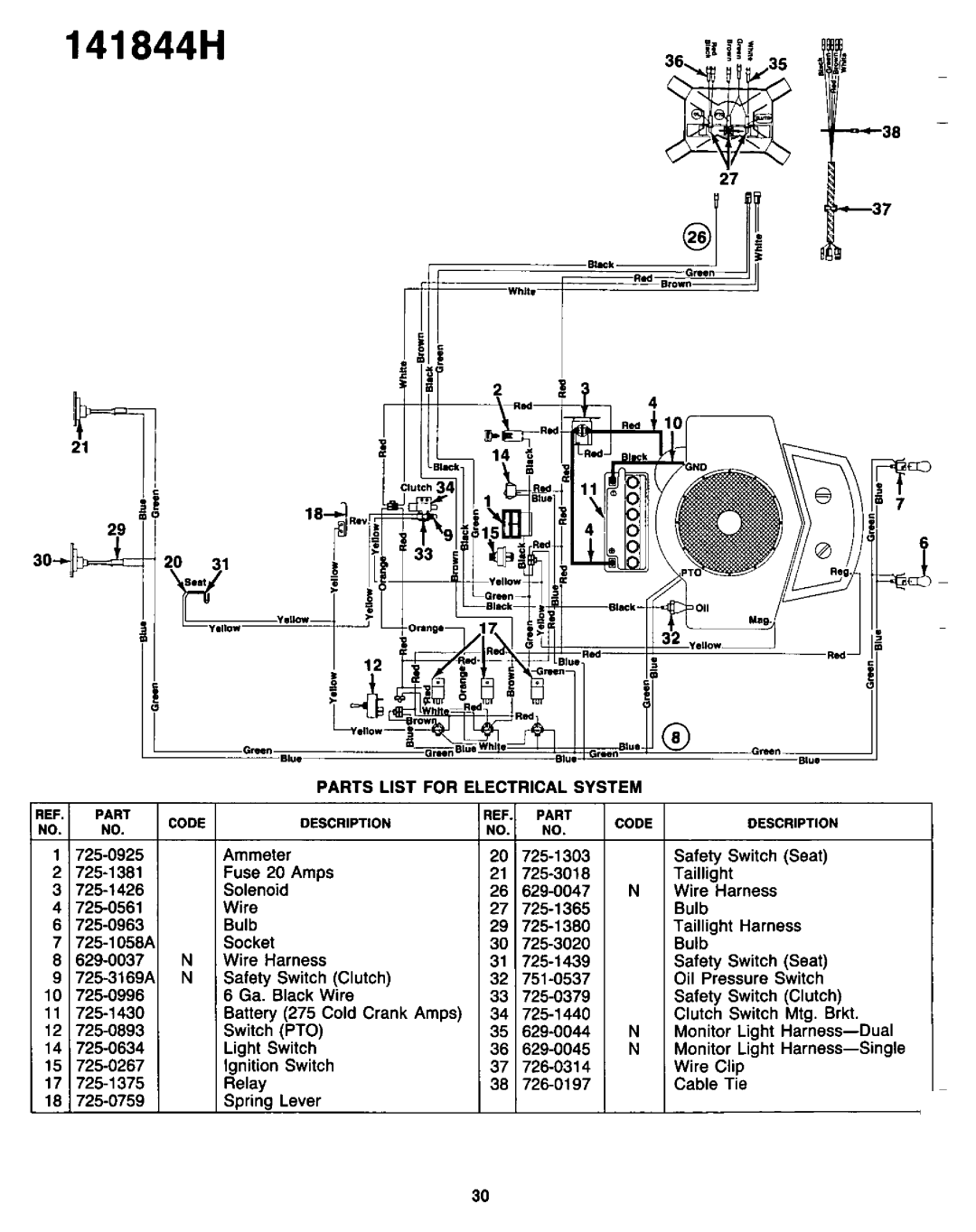 Yard-Man 141844H manual 