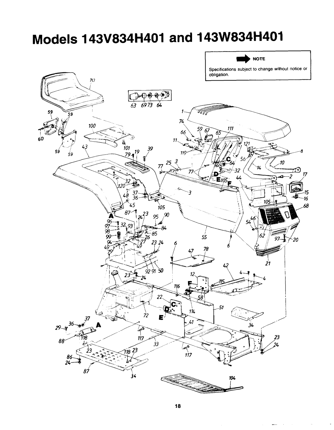 Yard-Man 143W834H401, 143V834H401 manual 