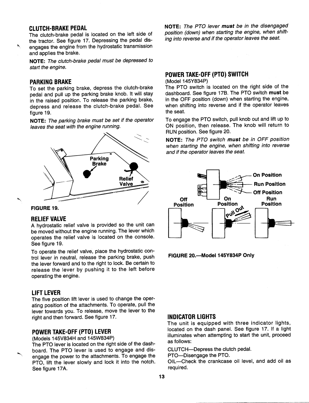 Yard-Man 145V834H401, 145W834P401, 145Y834P401 manual 