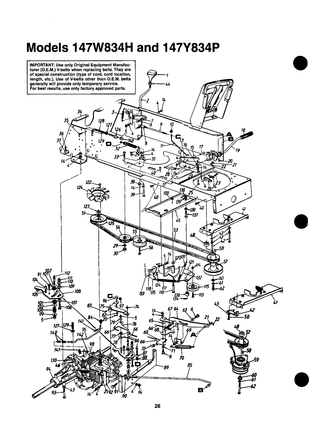 Yard-Man 147W834H401, 147Y834P401 manual 