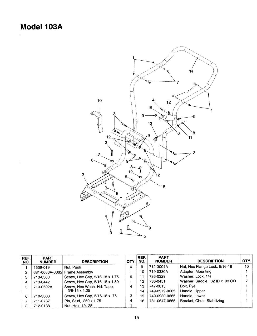 Yard-Man 103A, 203B manual 