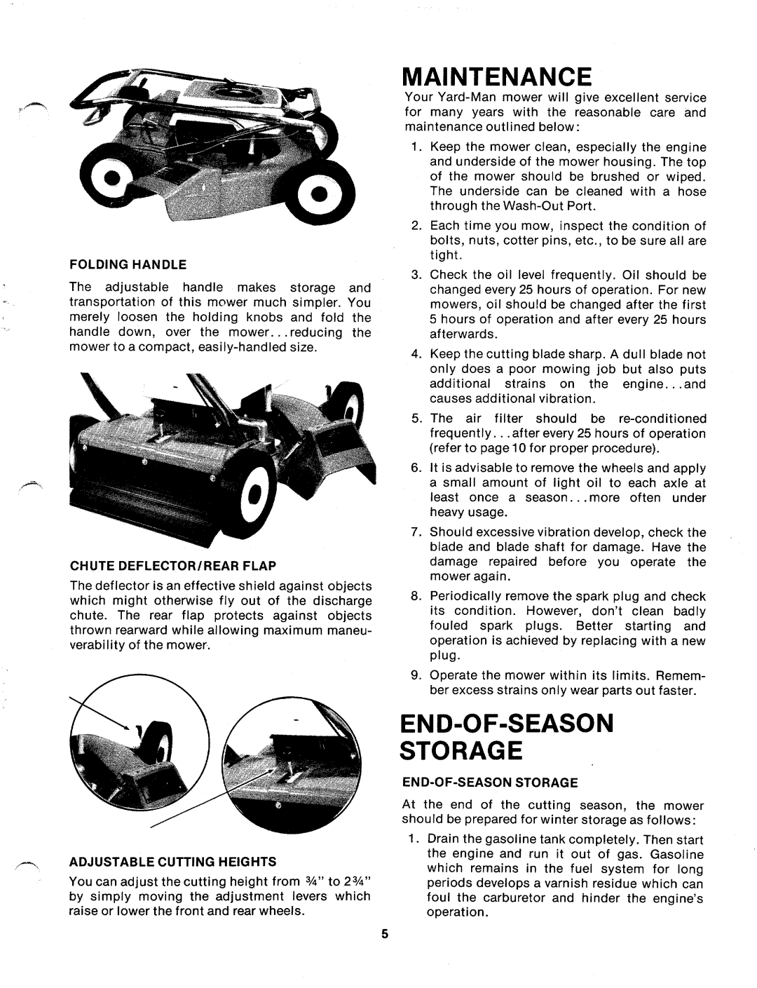 Yard-Man 219212 manual 