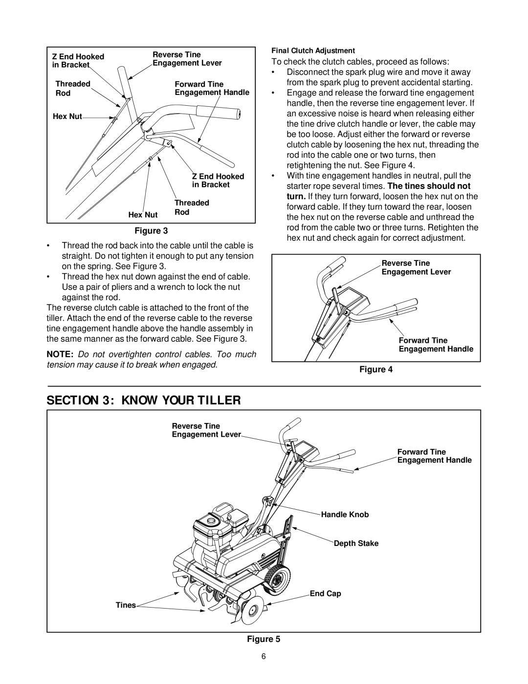 Yard-Man 21A-392B401 manual Know Your Tiller, Final Clutch Adjustment 