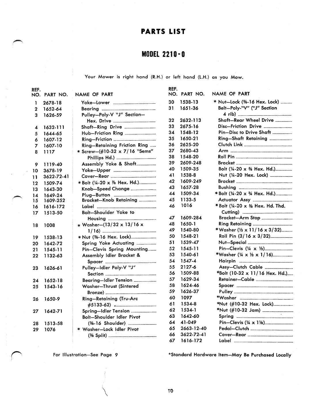 Yard-Man 2210-0 manual 