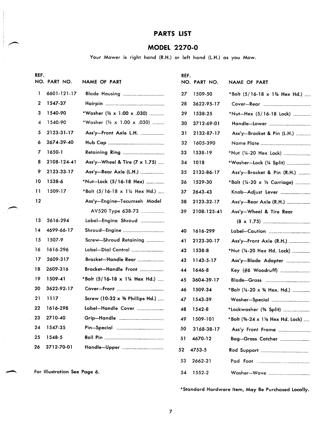 Yard-Man 2270-0 manual 