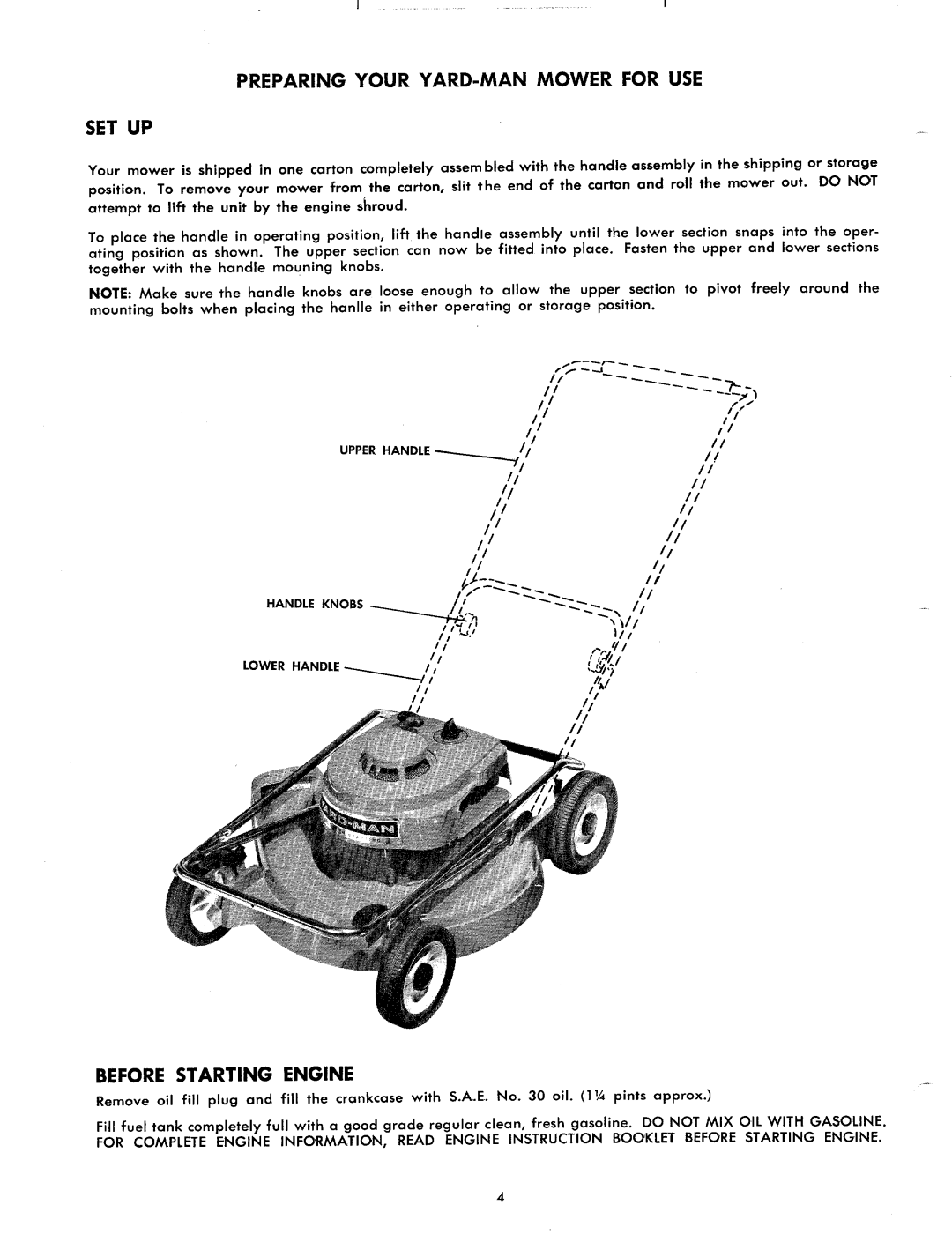 Yard-Man 2280-0 manual 