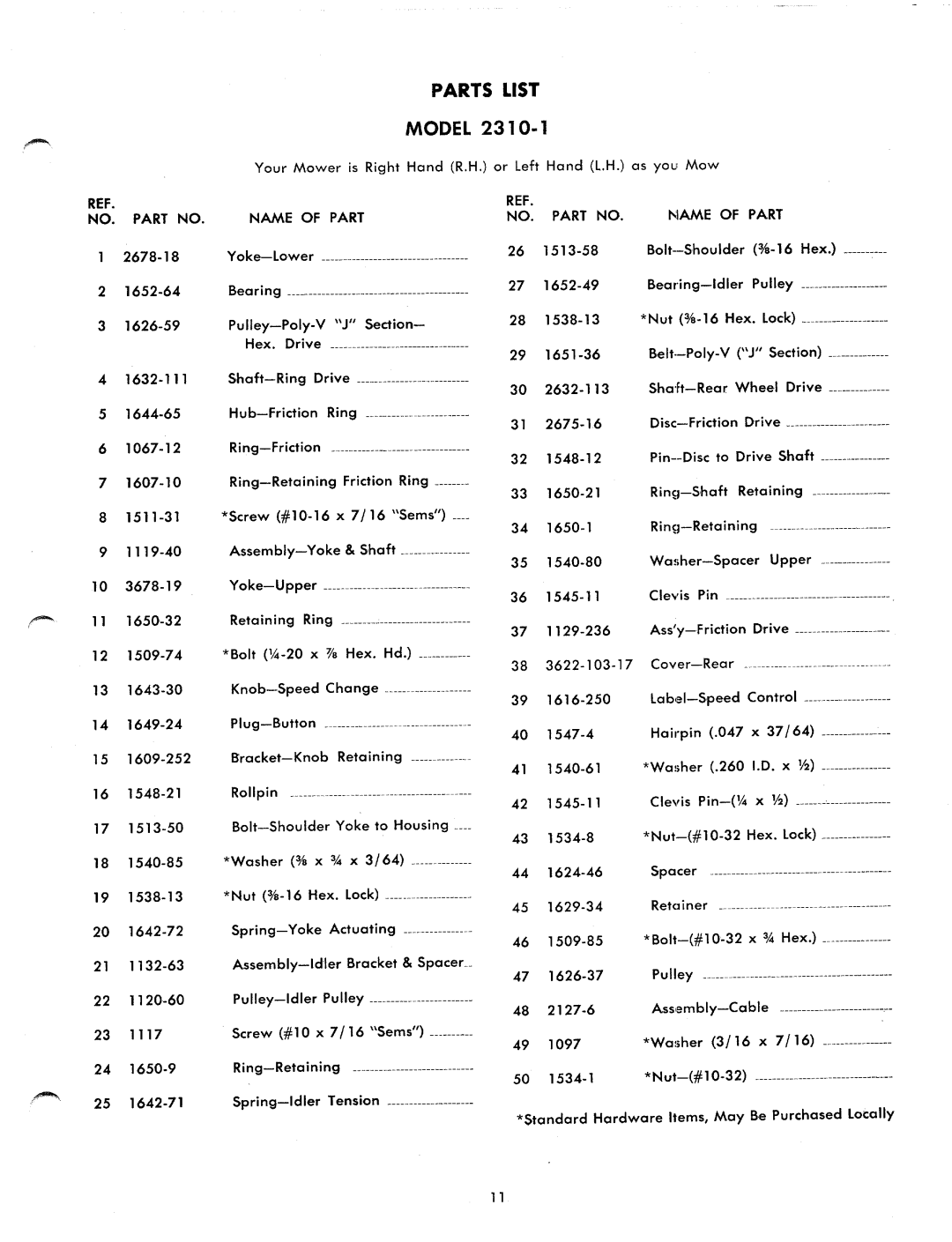 Yard-Man 2310-1 manual 