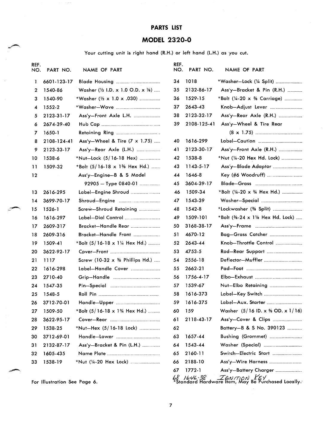 Yard-Man 2320-0 manual 