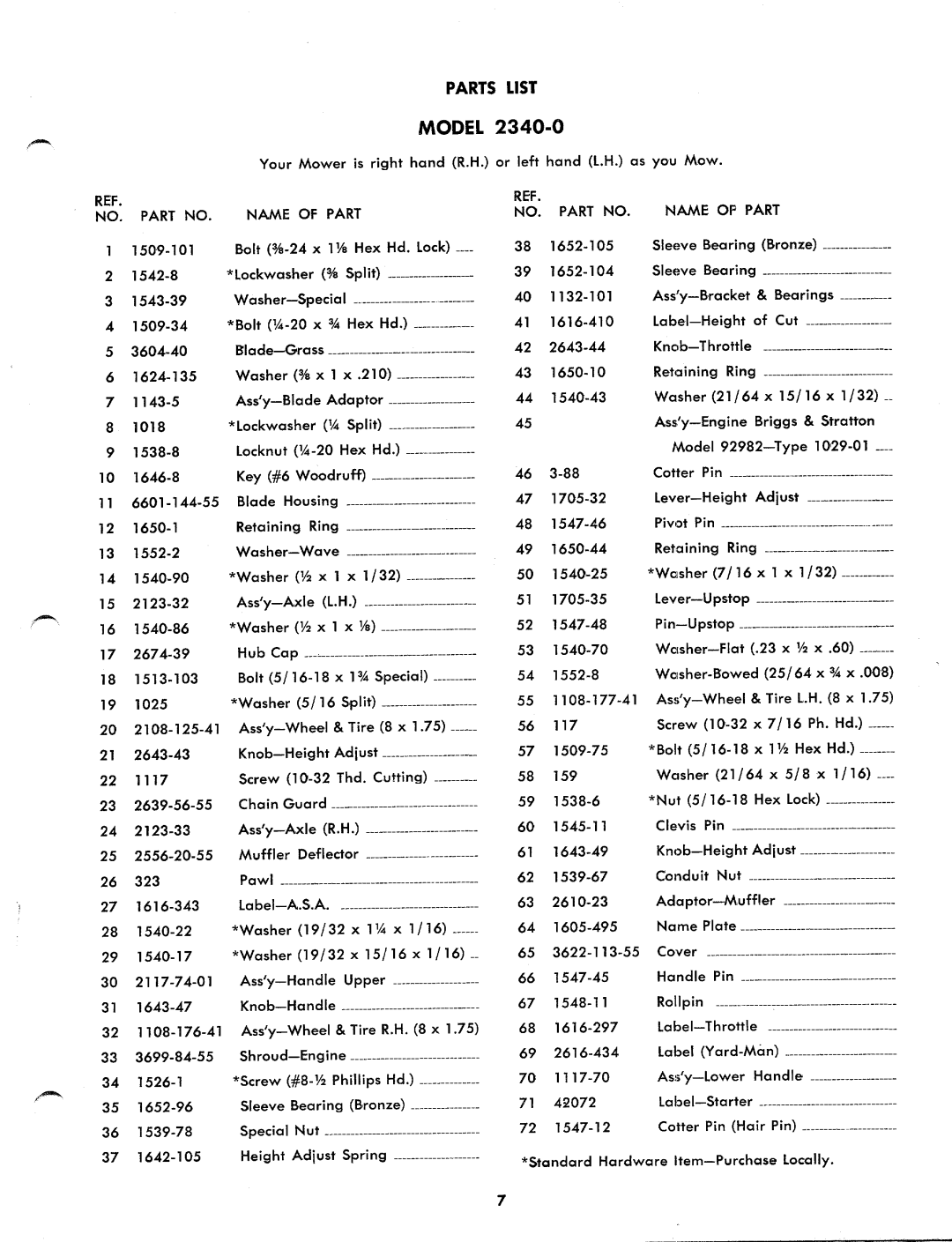 Yard-Man 2340-0 manual 