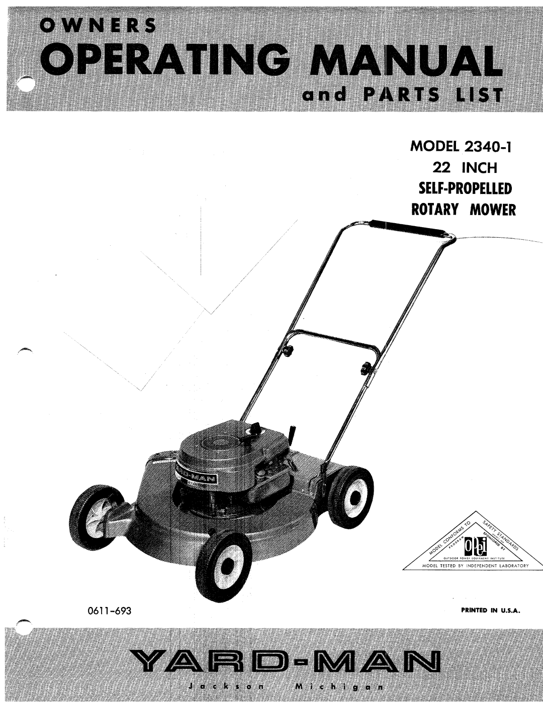 Yard-Man 2340-1 manual 