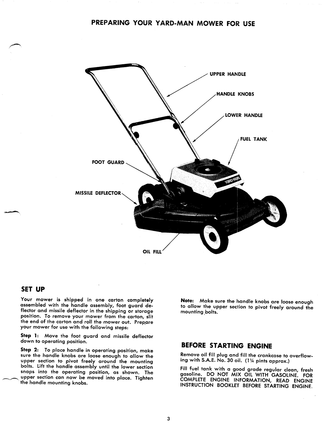 Yard-Man 2450-0 manual 