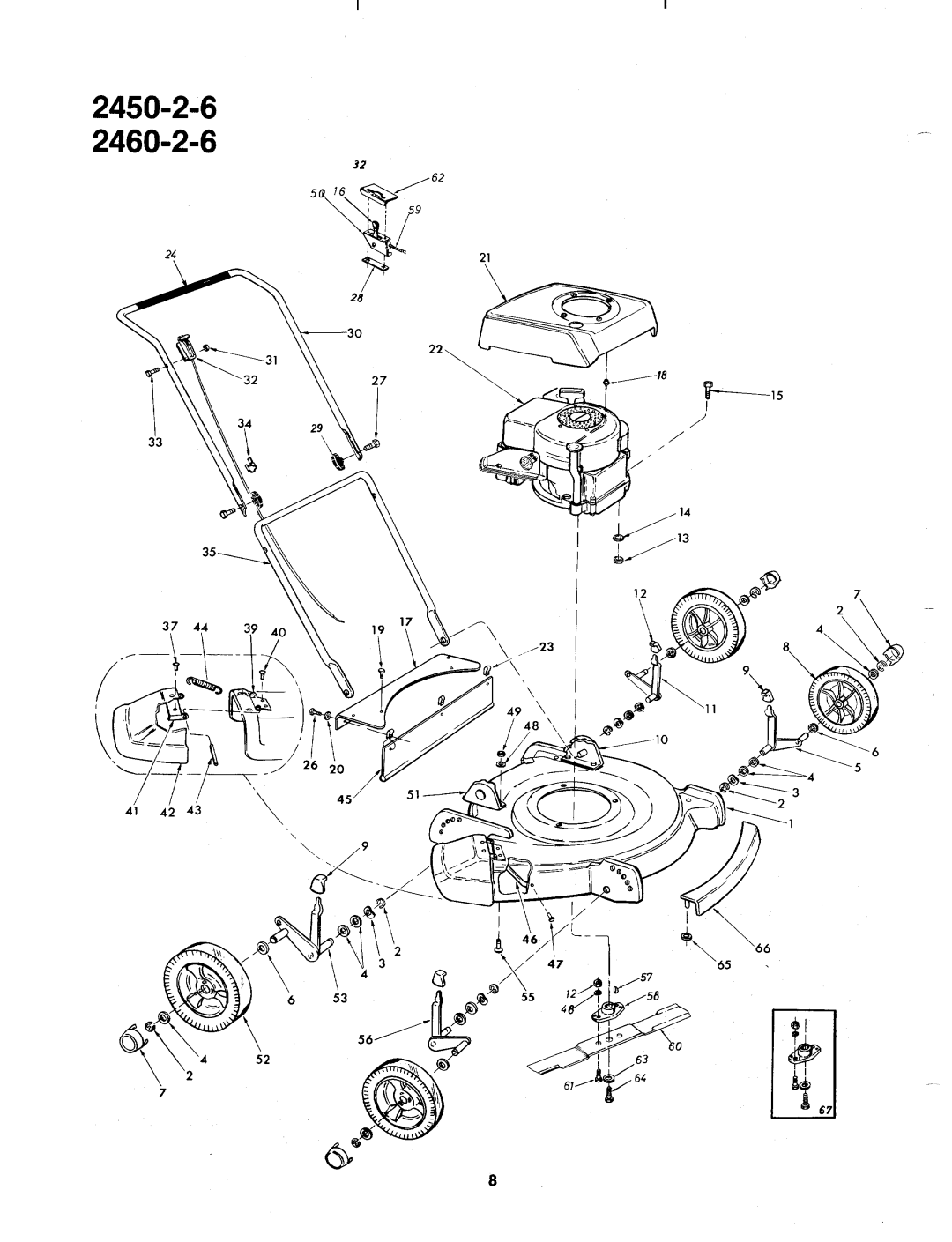 Yard-Man 2450-2-6, 2460-2-6 manual 