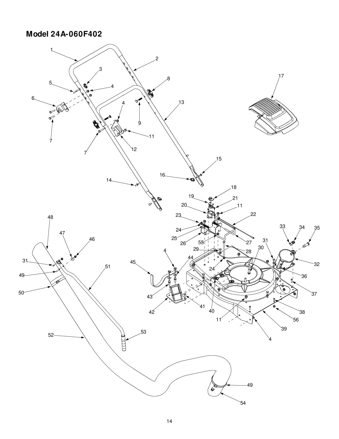 Yard-Man 247.77038 manual Model 24A-060F402 