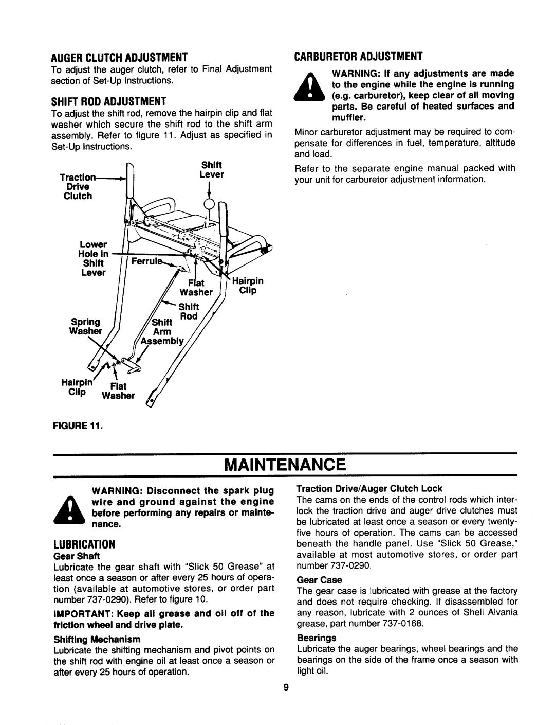 Yard-Man 316E753F401, 316E733E401 manual 