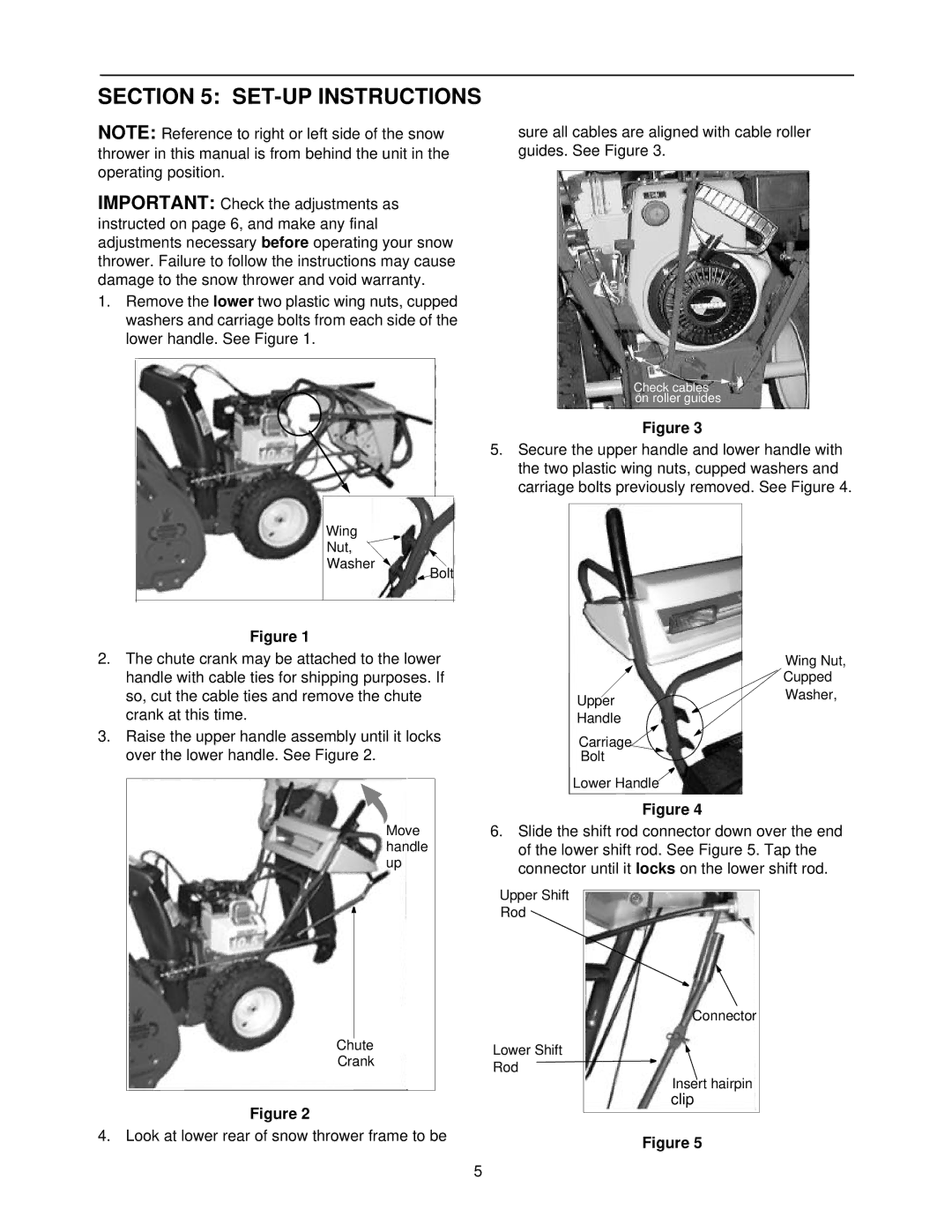 Yard-Man 31AE553F401, 31AE573H401 manual SET-UP Instructions 