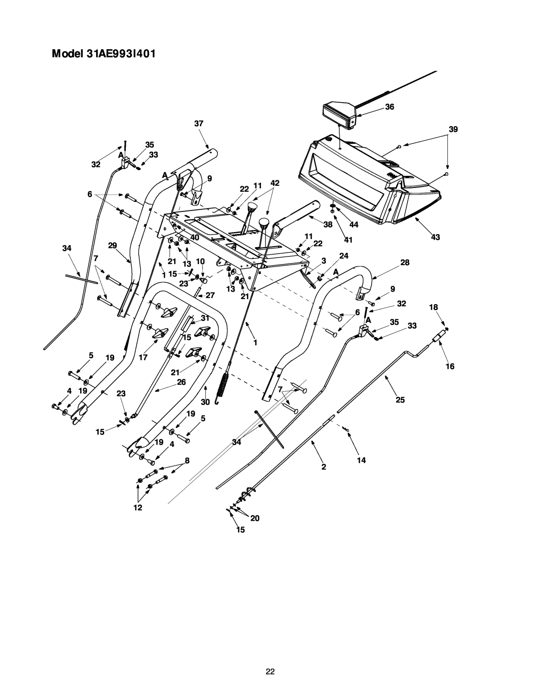 Yard-Man manual Model 31AE993I401, A 32 