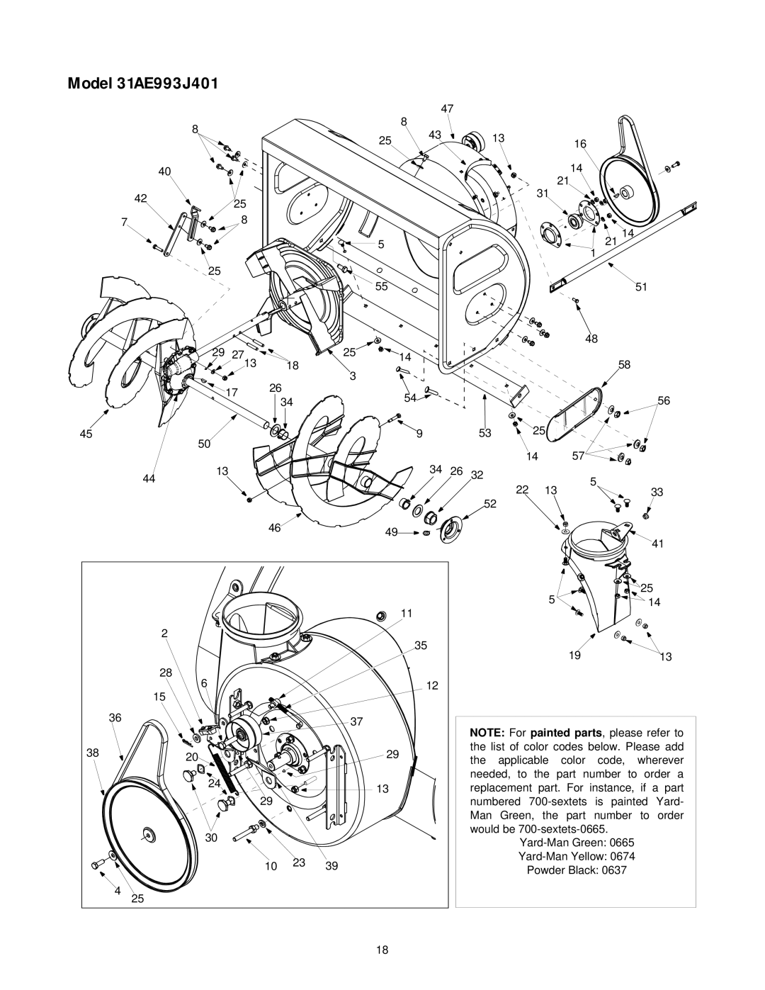 Yard-Man manual Model 31AE993J401 