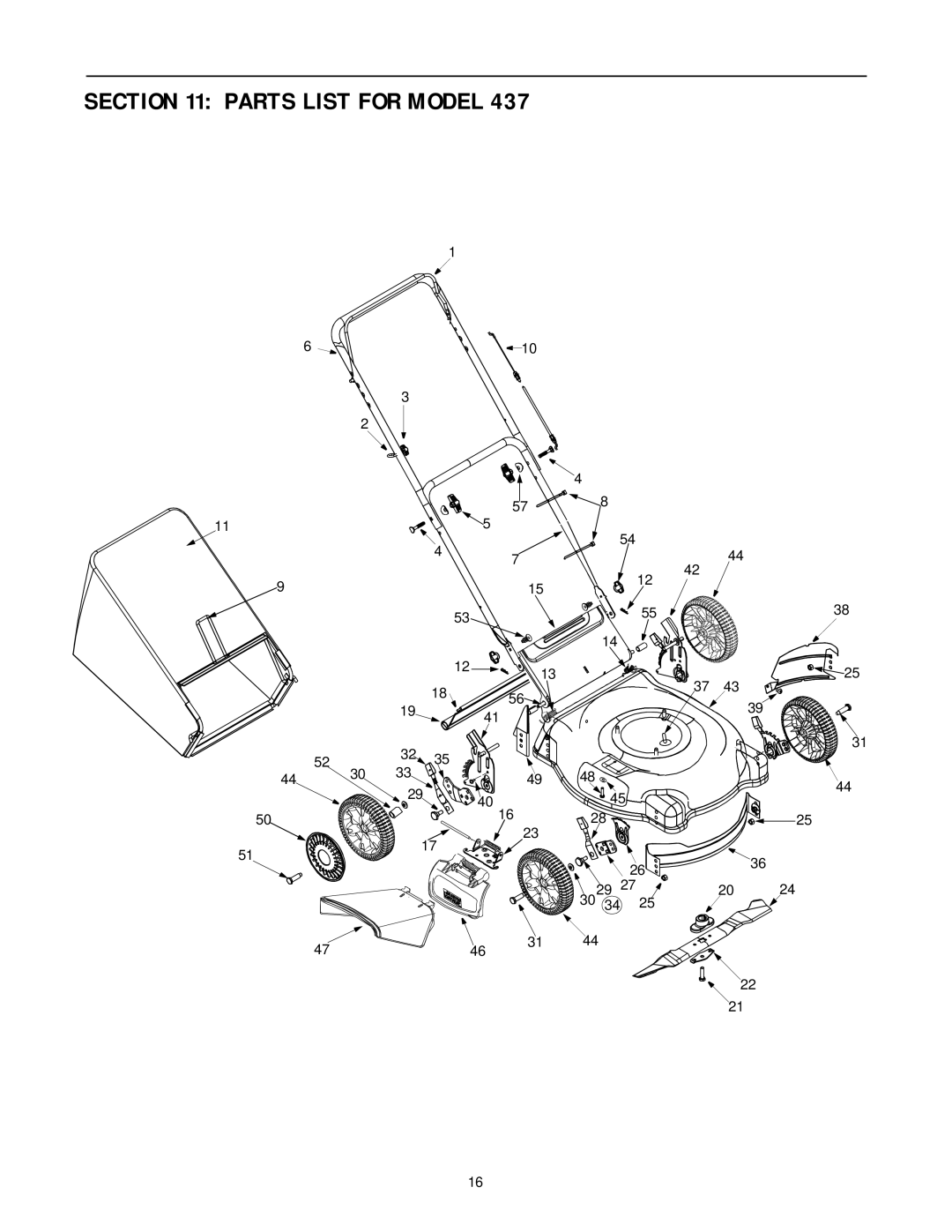 Yard-Man 437 manual Parts List for Model 