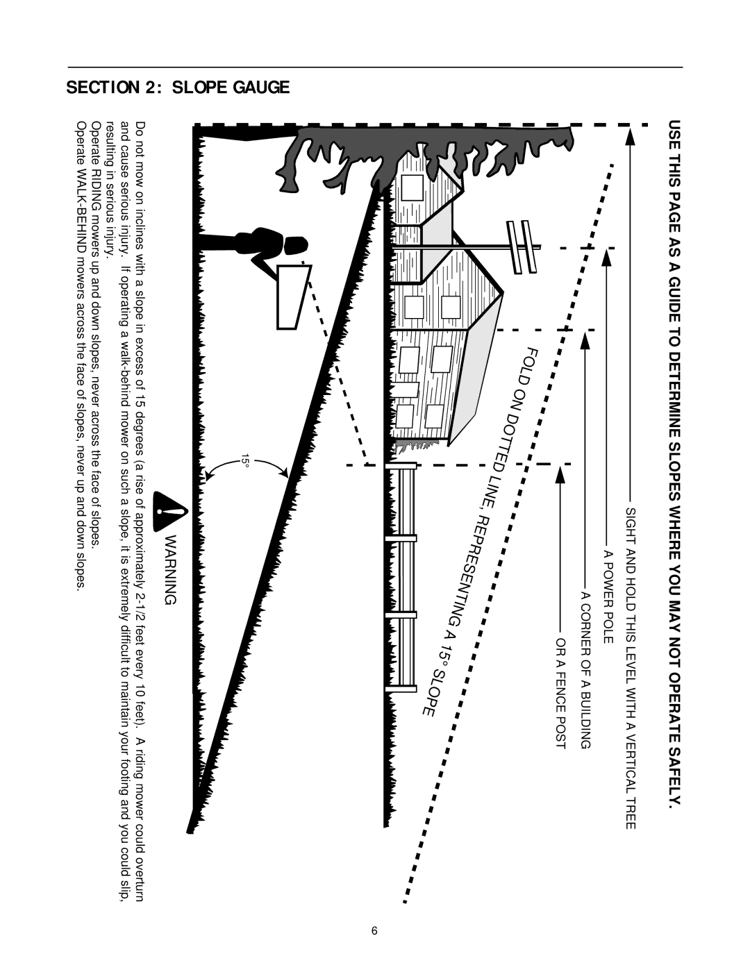 Yard-Man 437 manual Slope Gauge 