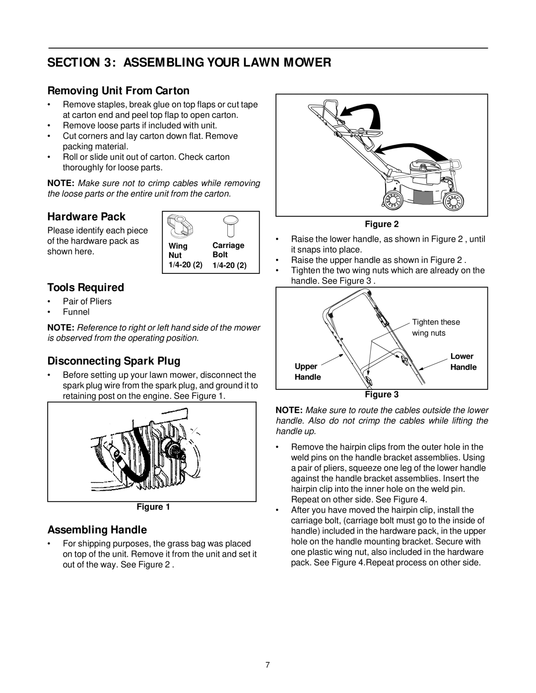 Yard-Man 437 manual Assembling Your Lawn Mower 