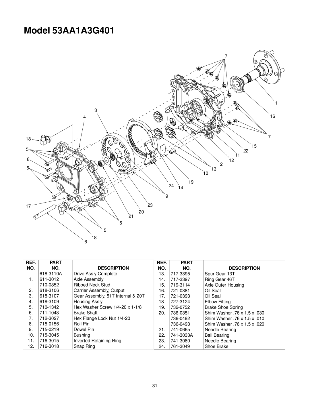 Yard-Man manual Model 53AA1A3G401 