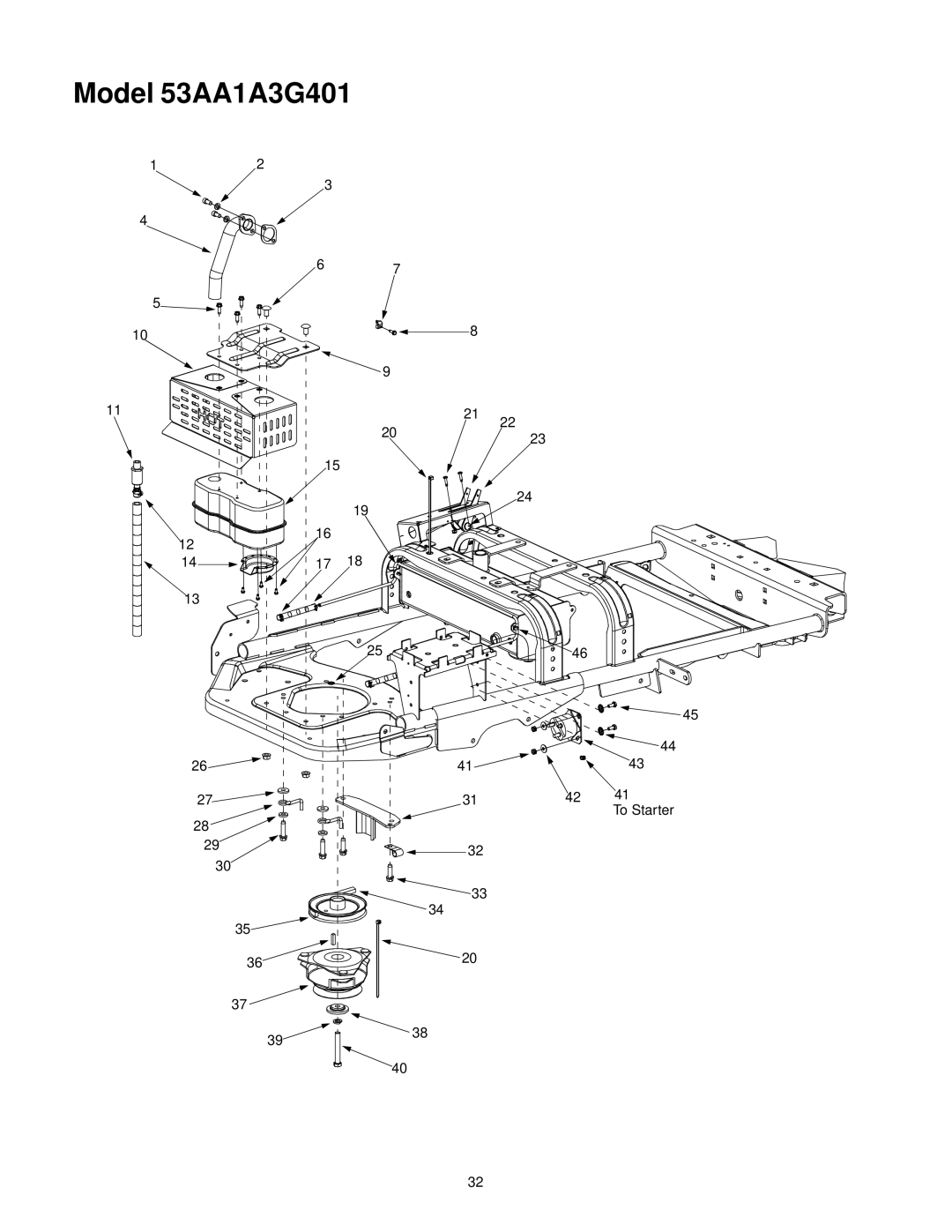 Yard-Man 53AA1A3G401 manual To Starter 