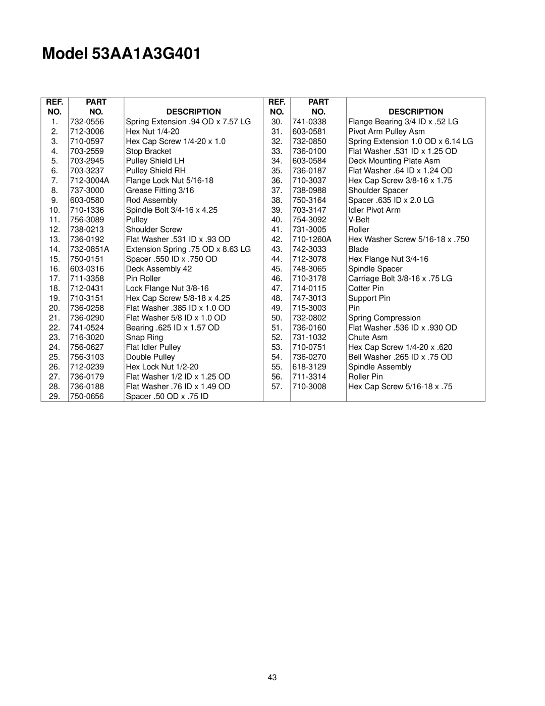 Yard-Man manual Model 53AA1A3G401 