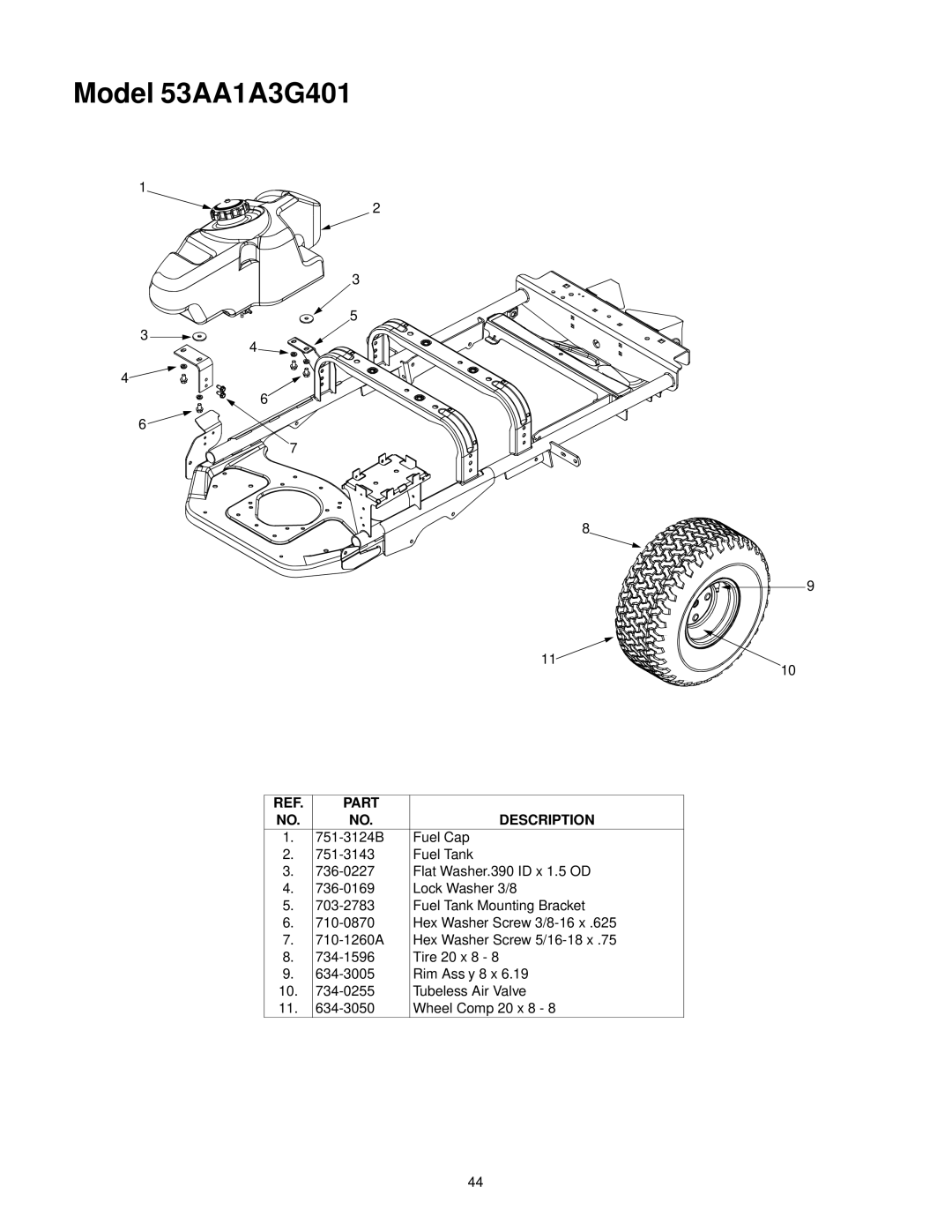 Yard-Man manual Model 53AA1A3G401 