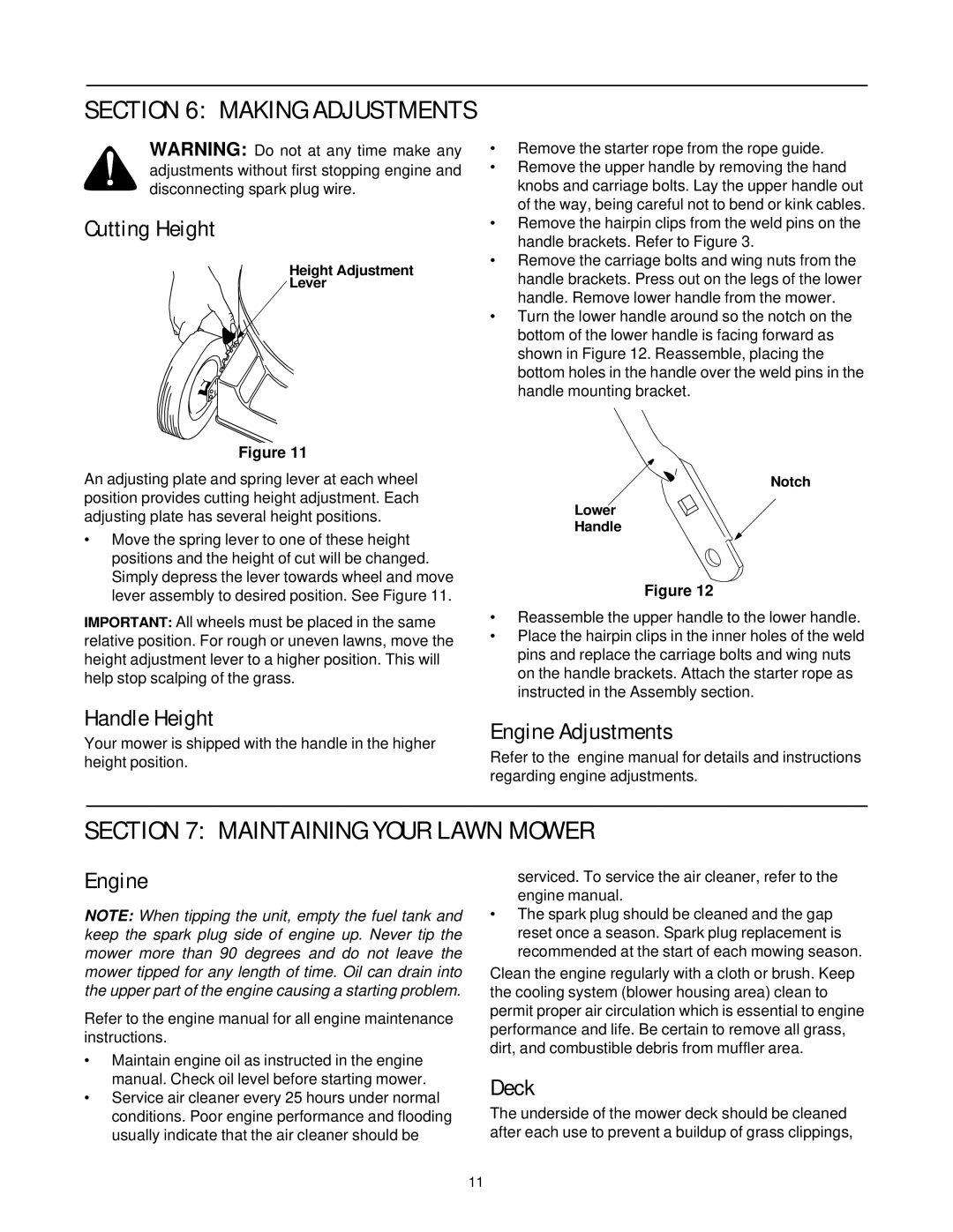 Yard-Man 589 manual Maintaining Your Lawn Mower 