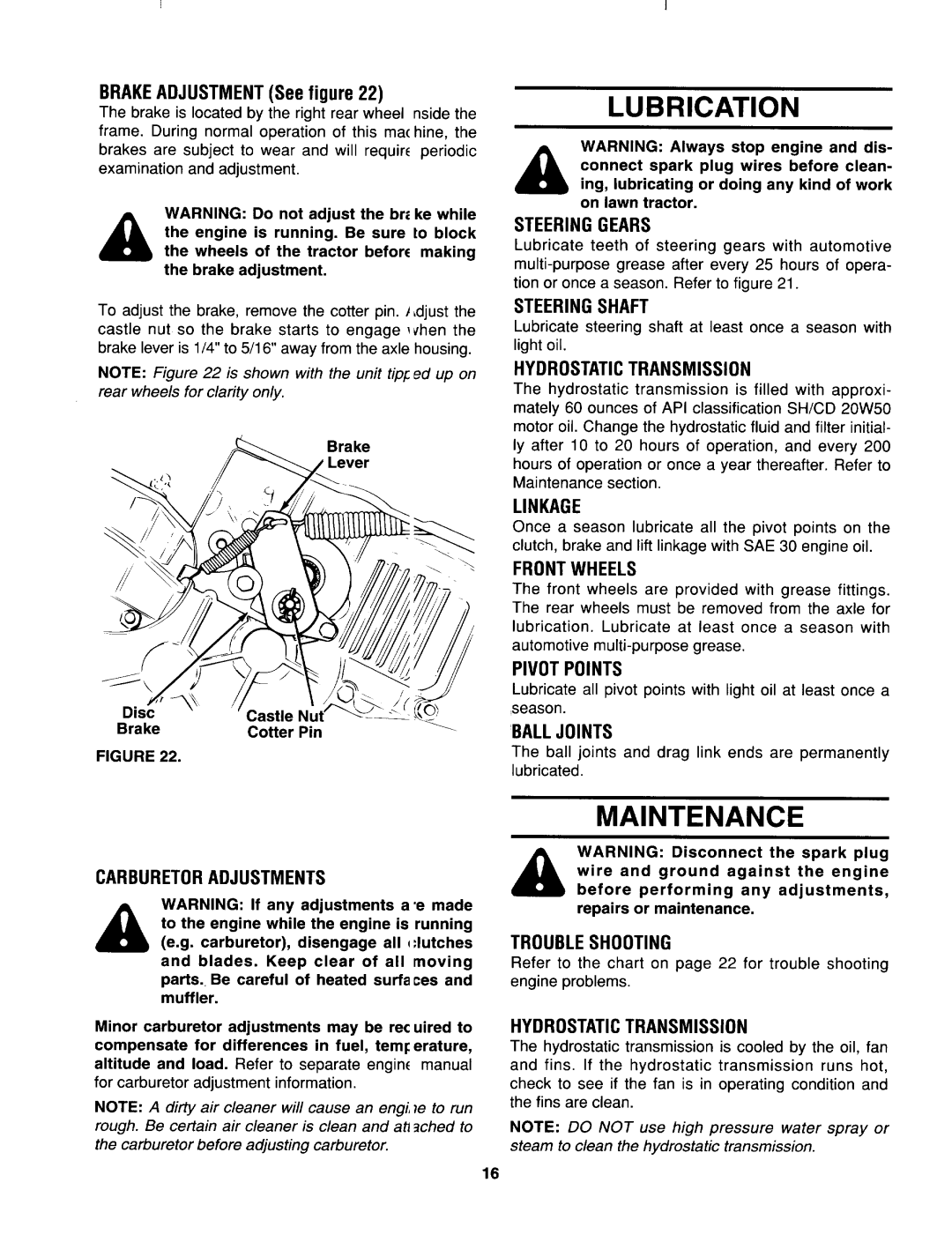 Yard-Man 834 manual 