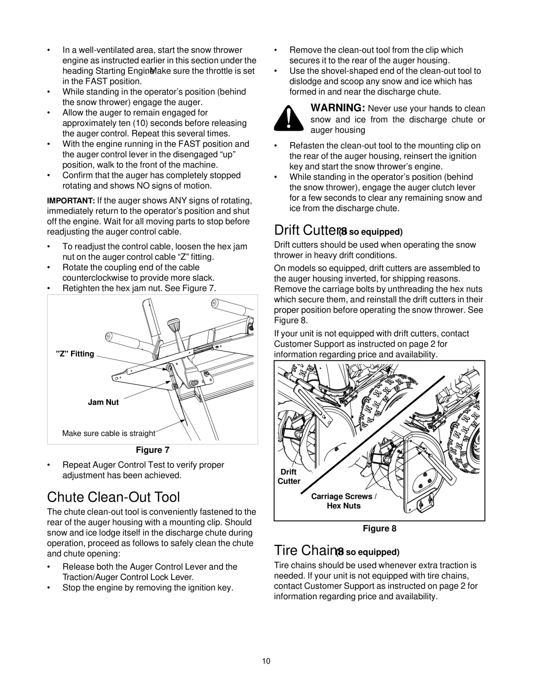 Yard-Man E663H, E643E manual Drift Cutters if so equipped 