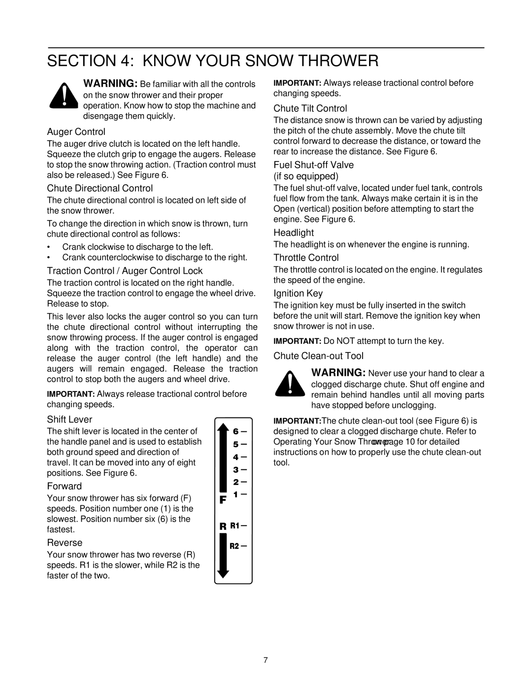 Yard-Man E643E, E663H manual Know Your Snow Thrower 