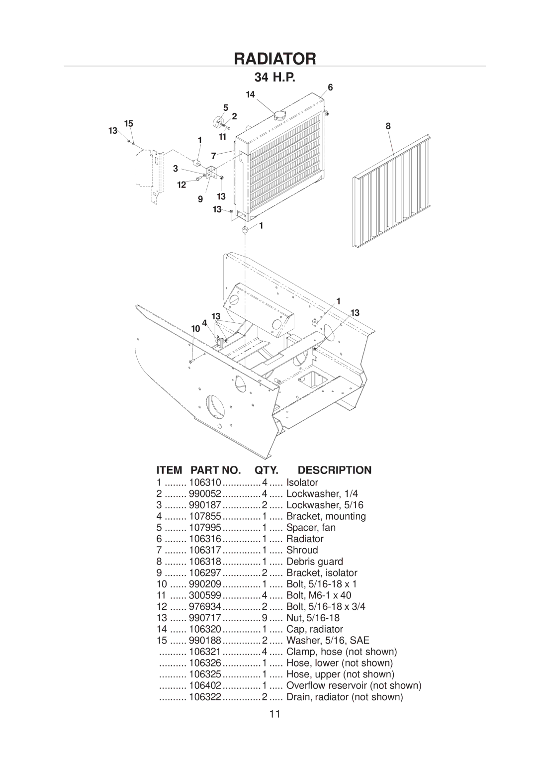 Yazoo/Kees 4HRK20 manual 107995 