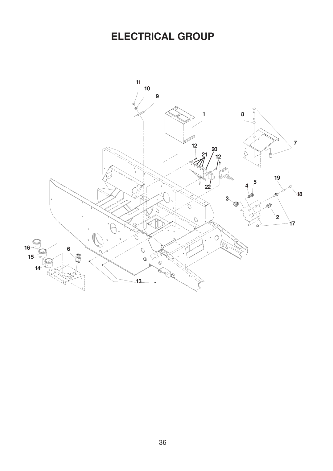 Yazoo/Kees 4HRK20 manual Electrical Group 