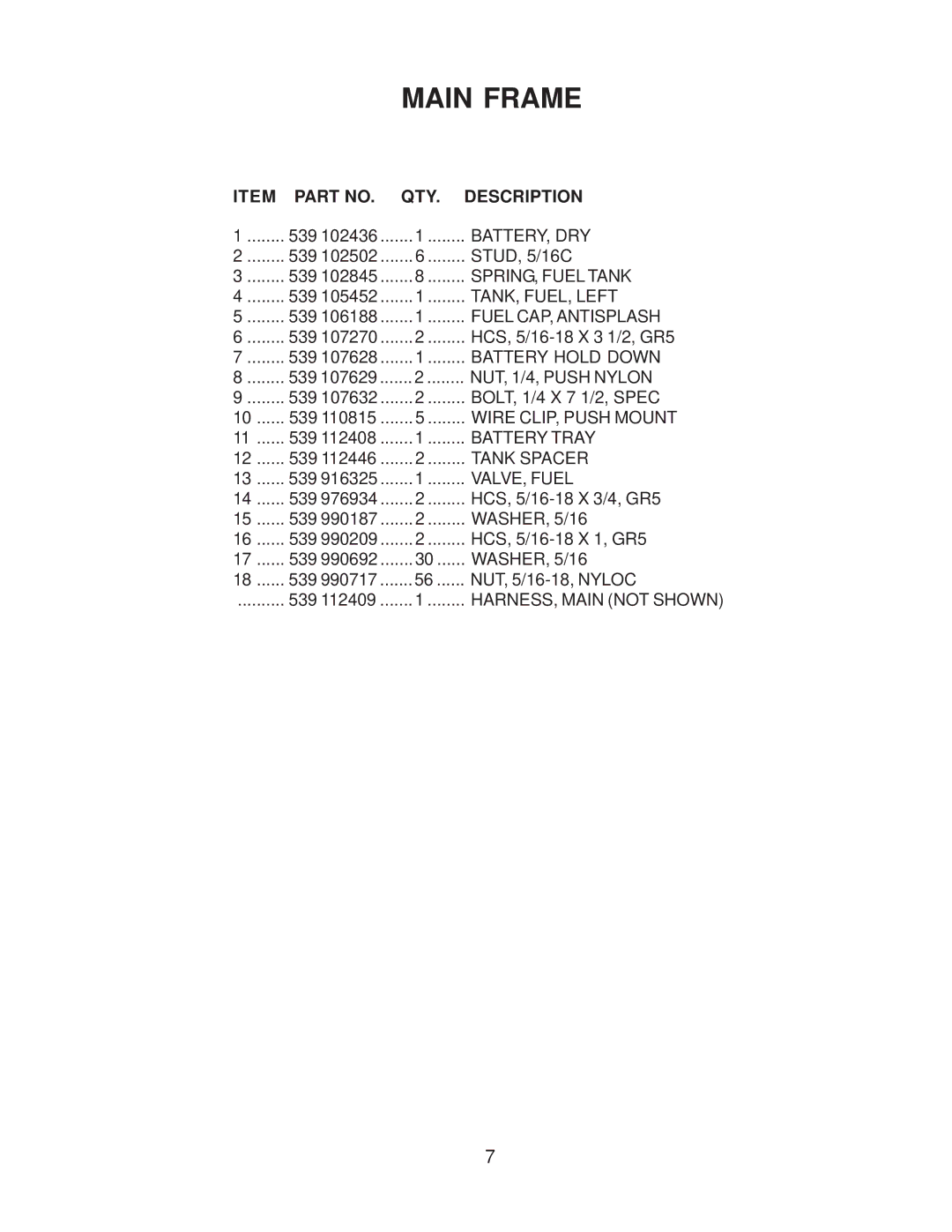 Yazoo/Kees 968999506 manual Battery, Dry 