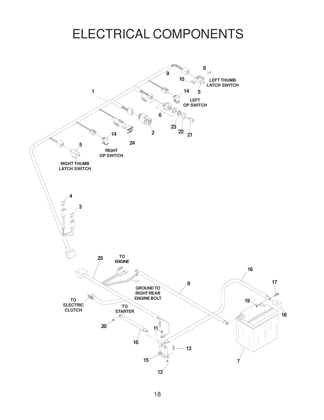 Yazoo/Kees KKFW52211, KKFW48171 manual Electrical Components 