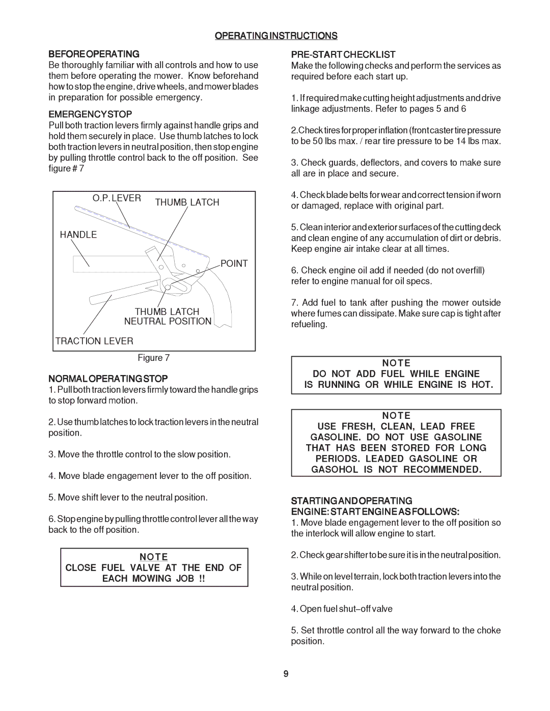 Yazoo/Kees KKW32121, KKW36121, KW36141, KW48141, KKH48151 manual Operatinginstructions Beforeoperating, Emergencystop 