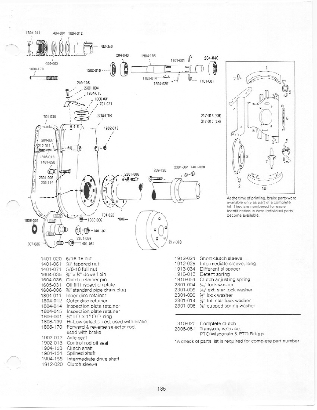 Yazoo/Kees PTO-W manual 