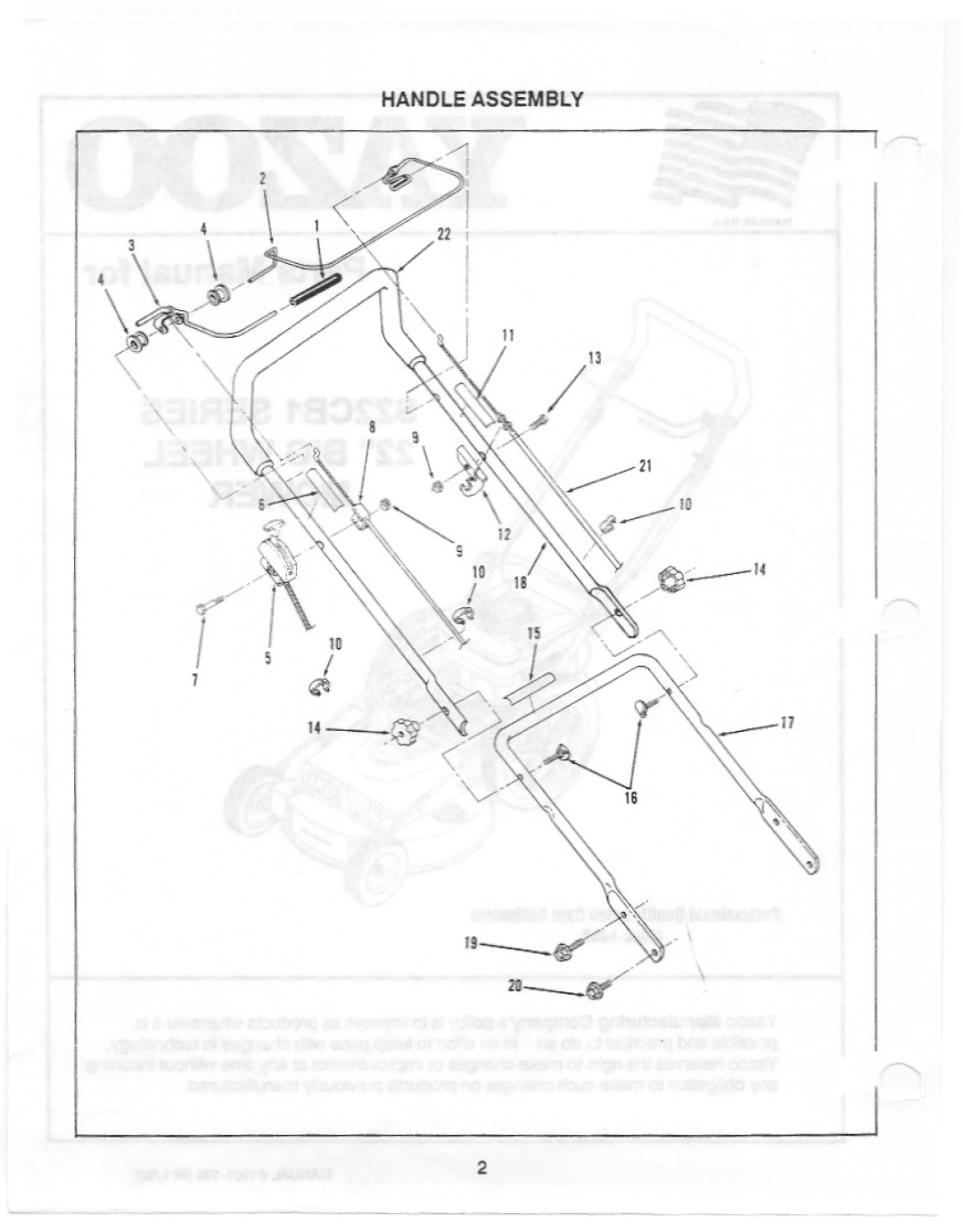 Yazoo/Kees S22CB1 manual 