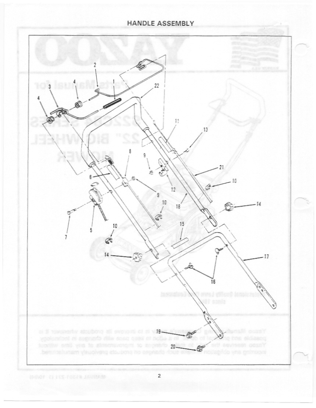 Yazoo/Kees S22CB4 manual 