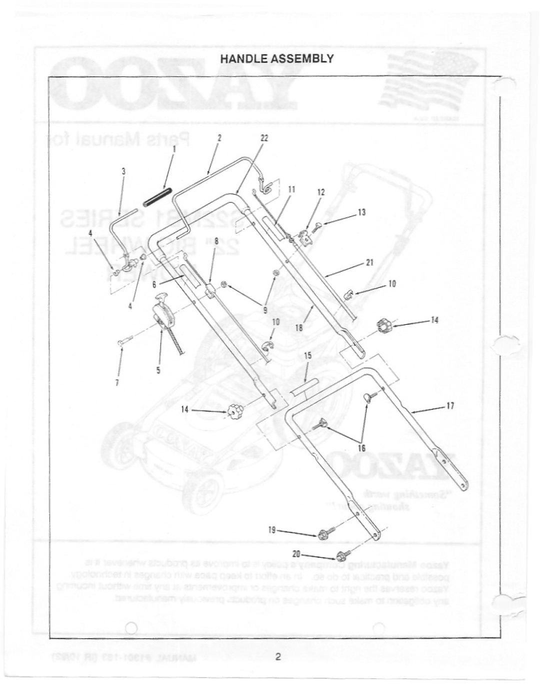 Yazoo/Kees S22MB1 manual 