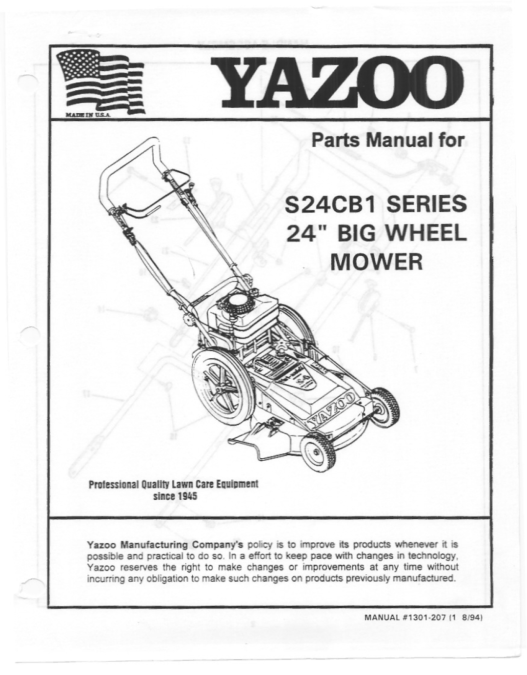 Yazoo/Kees S24CB1 Series manual 