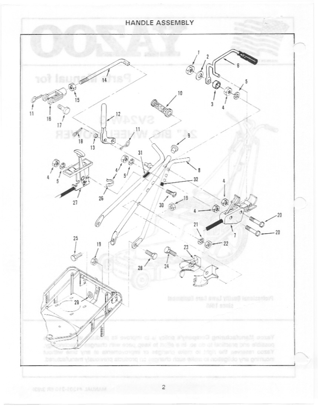 Yazoo/Kees SV24W-3 manual 