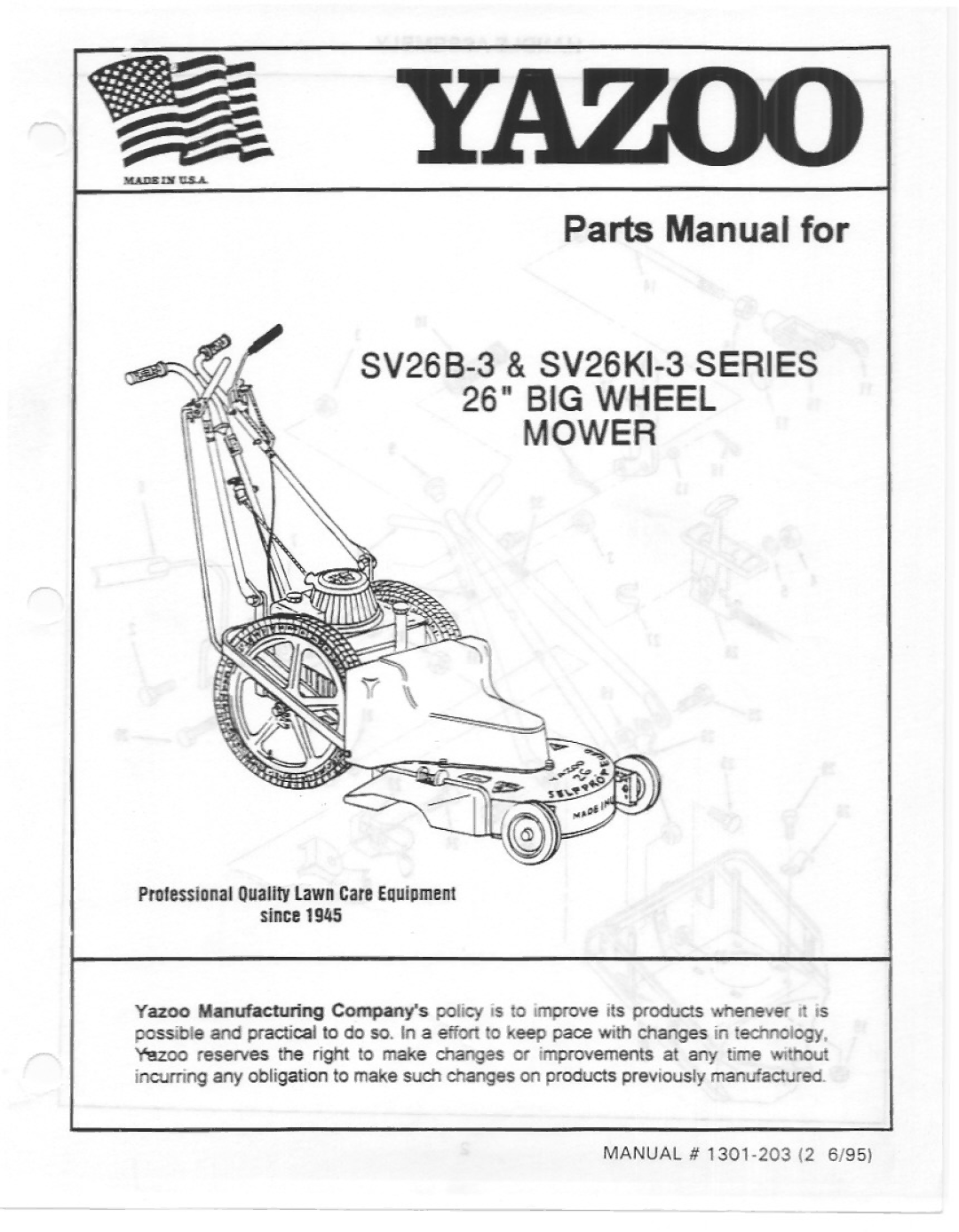 Yazoo/Kees SV26B-3, SV26KI-3 manual 