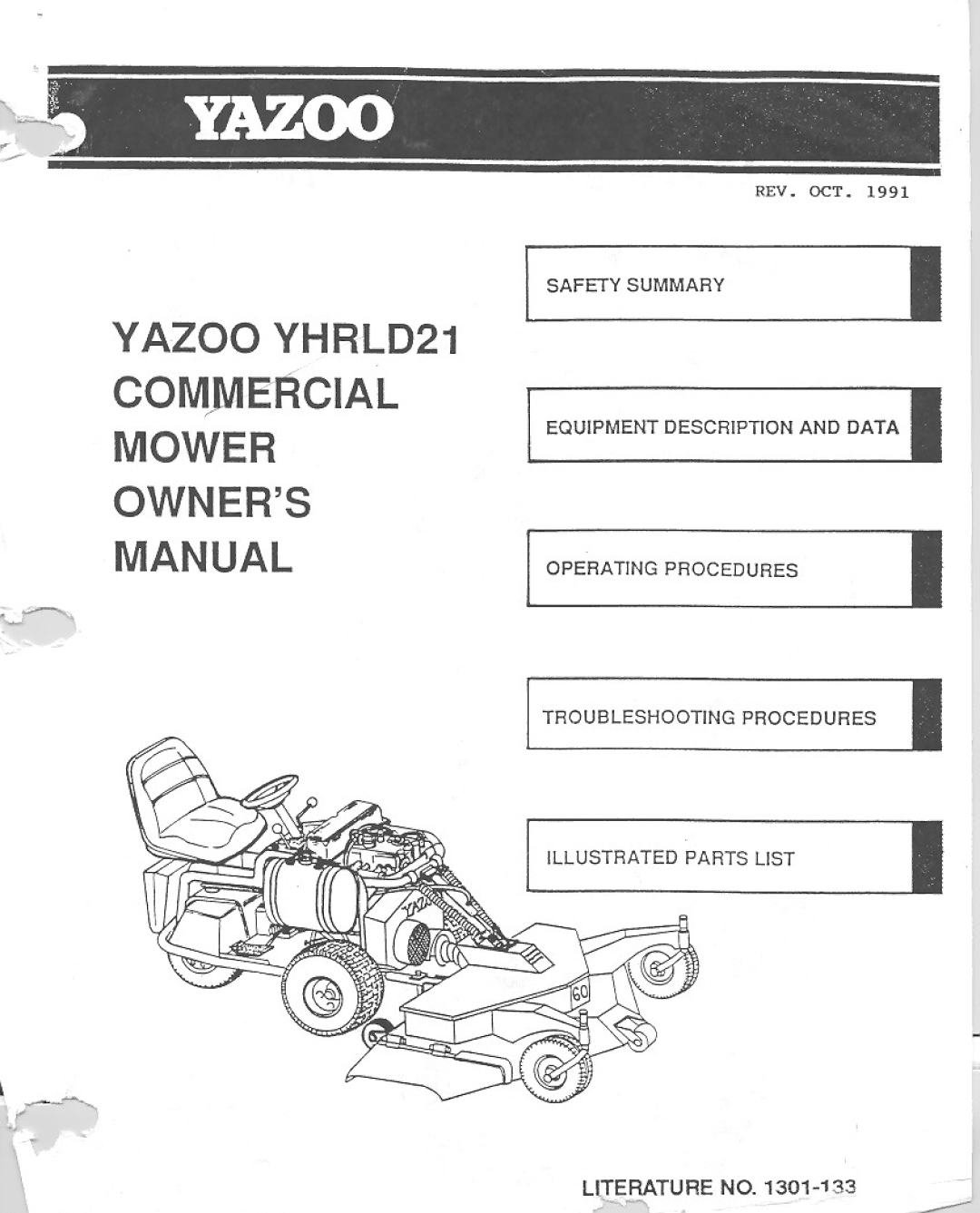 Yazoo/Kees YHRLD21 manual 