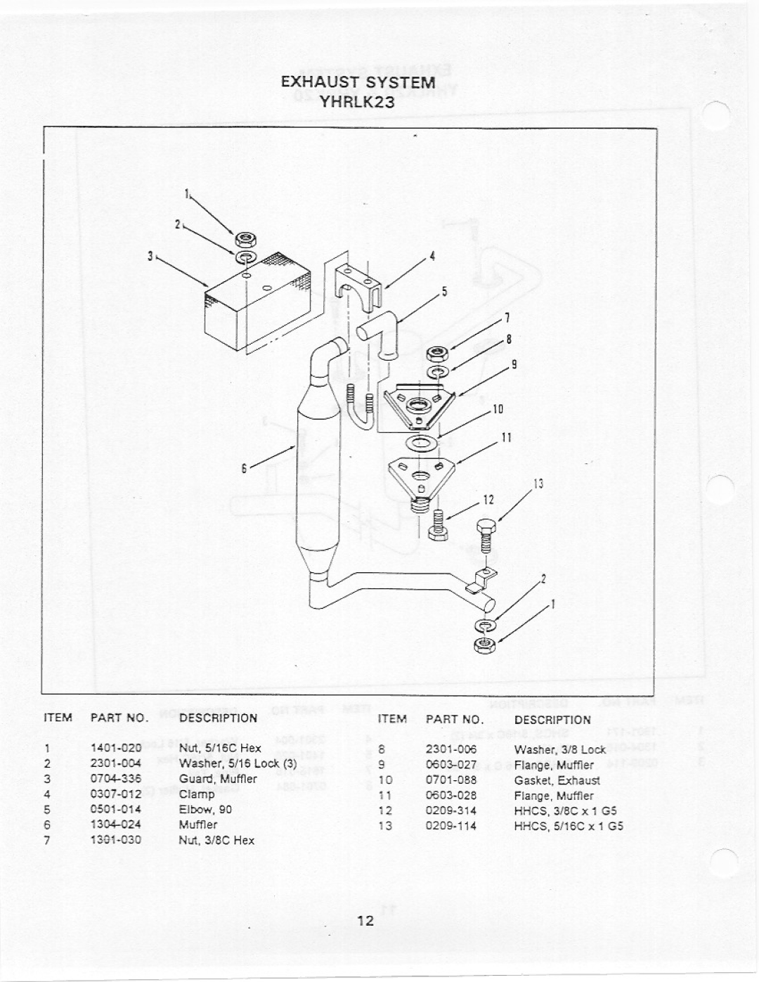 Yazoo/Kees YHRLK20, YHRLK23, YHRK20 manual 