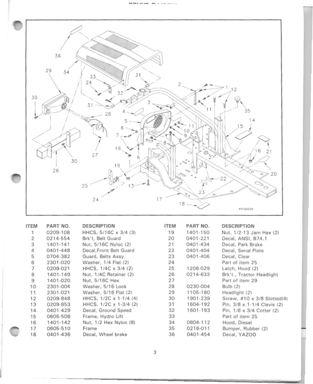 Yazoo/Kees YTBS-D265 manual 